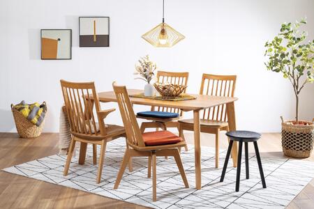 【浜本工芸】オーク ウィンザーチェア DC-3904 回転式