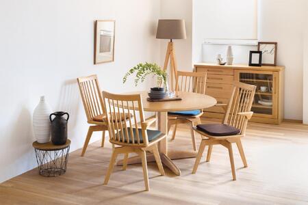 【浜本工芸】オーク ウィンザーチェア DA-3904 回転ショートアーム