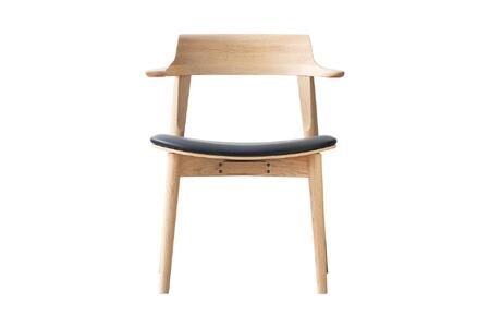 【浜本工芸】オーク無垢 ショートアームチェア DA-4903 張座タイプ