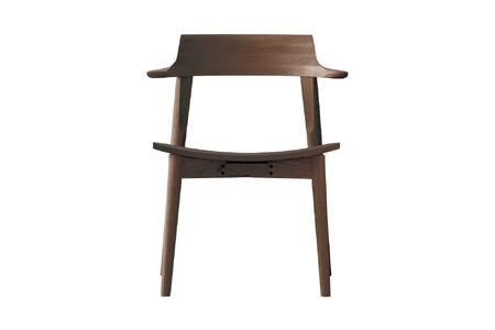 【浜本工芸】オーク無垢 ショートアームチェア DA-4908 板座タイプ