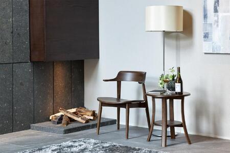 【浜本工芸】オーク無垢 ショートアームチェア DA-4908 板座タイプ