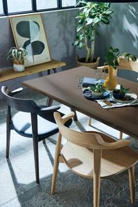 【浜本工芸】オーク無垢 ショートアームチェア DA-4908 張座タイプ