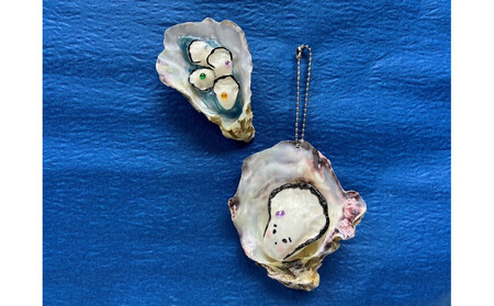 宮島が育んだ冷凍むき身600g+牡蠣殻マグネット&キーホルダー