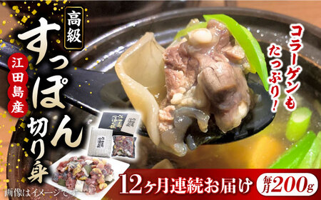 【全12回】すっぽん切り身200g すっぽん[XAC013]