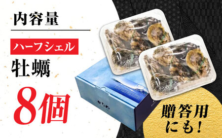 生牡蠣殻付き開殻8個 牡蠣[XBP009]