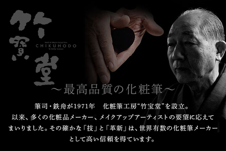 熊野化粧筆 携帯チークブラシ(H-6) ※ギフト箱付き【メイクブラシ 化粧筆 チークブラシ 携帯用 旅行用 化粧 メイク コスメ 美容 熊野筆 伝統工芸 職人技 高級筆 ギフト 贈り物】26-37