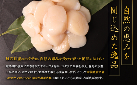 北海道雄武町産ほたて貝柱 中小混合 200g×3 (冷凍) 使い切りパック【0713404】