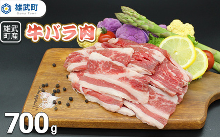 北海道雄武町産　牛肉セット（冷凍）(牛バラ肉700g)【09114】