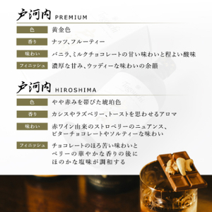 ブレンデッドジャパニーズウイスキー戸河内 PREMIUM、HIROSHIMA2本セット【1447078】