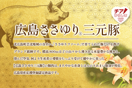 ≪12月下旬発送≫ 豚肉 三元豚 焼肉バラエティセット ささゆりファームの広島ささゆり(R)三元豚（合計920g）_FU100_003
