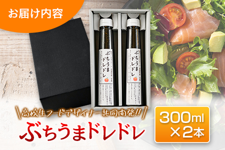 ドレッシング 高校生フードデザイナー共同開発！ ぶちうまドレドレ 300ml×2本セット 広島県立加計高校芸北分校 芸北りんご使用_YU047_001