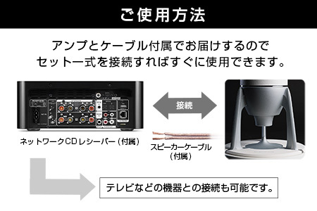 オーディオ スピーカー アンプ セット Egretta エグレッタ TS1000F ハイレゾ対応無指向性タワー型スピーカー オオアサ電子 全方位 無指向性 スピーカー Marantz ネットワークCDレシーバー M-CR612_OE025_017