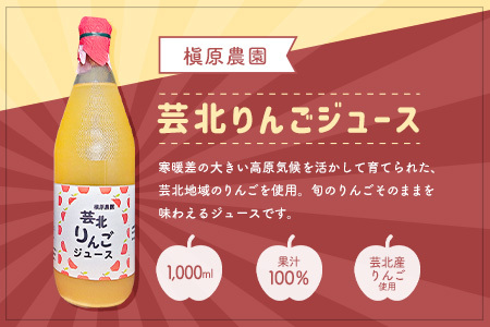 りんごジュース 芸北りんご 槇原農園 果汁100% ストレートジュース 1,000ml  2本_MA077_003
