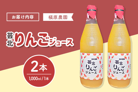 りんごジュース 芸北りんご 槇原農園 果汁100% ストレートジュース 1,000ml  2本_MA077_003