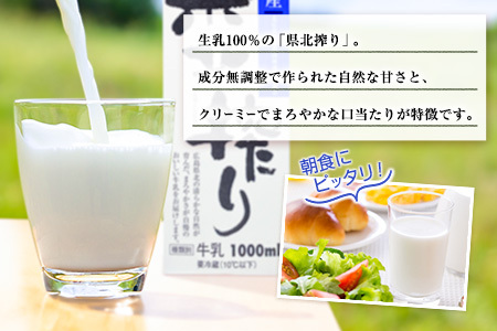 ≪期間限定≫ 牛乳 生乳100% 広島 「県北搾り」 成分無調整 1L×4本 25周年セット_GE007_007