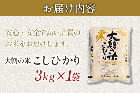 栄ファーム 大朝の米こしひかり　精米3kg SA091_002