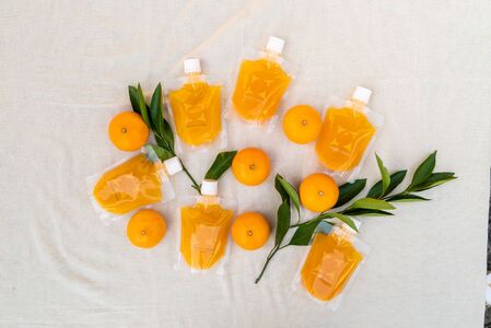 大崎上島産 果汁100％ 手搾りみかんジュース まる搾り 10個セット