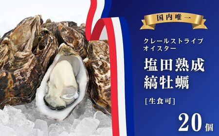 [今期分発送開始] 生食可 塩田熟成縞牡蠣 クレールストライプオイスター 20個 牡蠣 濃厚 熟成 養殖広島 大崎上島 瀬戸内 せとうち 離島 国産 かき カキ ギフト 送料無料 産地直送 ファームスズキ