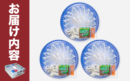 【※配送指定日必須】国産とらふぐ刺し身セット 冷凍 約3人前 ふぐ AQ