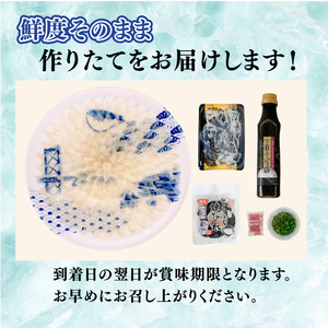 【配送日時指定可】とらふぐ刺し セット 4 ～ 5人前 冷蔵 ふぐふぐふぐ