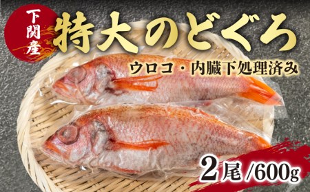 のどぐろ 特大 サイズ 2尾 高級 魚 鮮魚 冷凍 アカムツ 下処理 済 下関 産 EY001