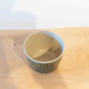 そば猪口 メラメラ 緑色 内側白マット GQ032