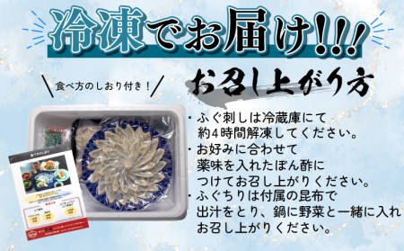 1月以降発送】 国産天然 ふぐ刺身・ちりセット 2~3人前 冷凍 ( ふぐ