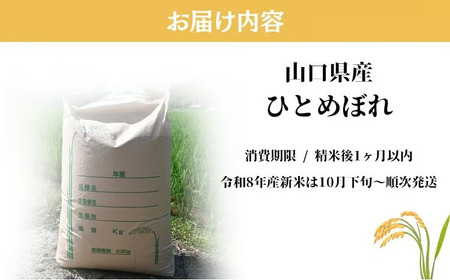 【先行予約／令和8年産新米】 ひとめぼれ 30Kg ［玄米］ 玄米