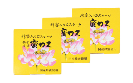 蜂蜜カステーラ　『蜜カス』 個包装 3個入 ＜小川蜜カス本舗＞ AE02-FN