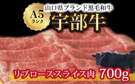 ★離島配送不可★【宇部牛】リブローススライス肉 700ｇ（黒毛 和牛 リブロース）