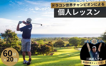 ドラコン現役世界チャンピオン“三隅直人プロ”による飛距離アップレッスン！60分（マンツーマンゴルフレッスン）× 20回分 【ゴルフ】