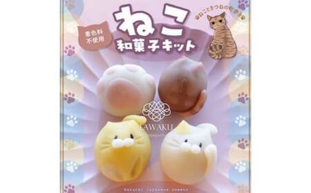 D374 ナチュラル和菓子体験キット「ねこ和菓子」