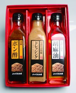 01E-041 山口ごま本舗 ごま油とドレッシングの3本セット