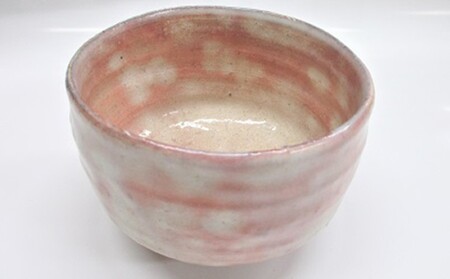 8代佳炎作　萩焼　抹茶茶碗（楽形）｜HG000009