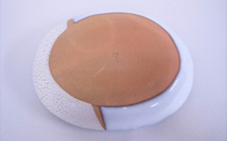 萩焼 掛分金彩楕円皿二枚組|HG000089