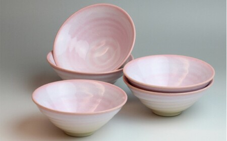 萩焼　つぼみ平小鉢揃 5個セット｜HG000143