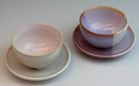 萩焼　Shikisai　まめ碗皿セット｜HG000152