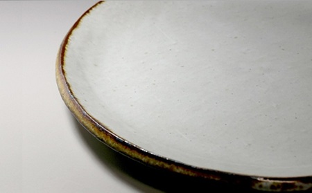 萩焼 皮くじら丸皿