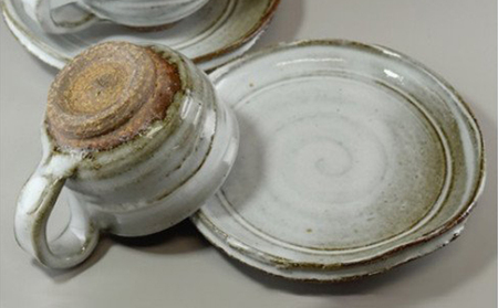 萩焼 コーヒーカップ (丸) ペア|HG000327