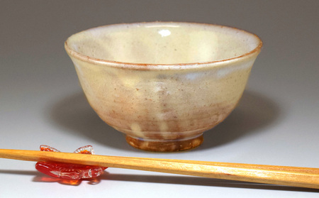 萩焼　ごはん茶碗（粉引）｜HG000340