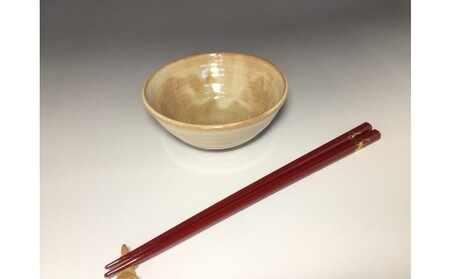 萩焼 ご飯 茶碗　知明作｜HG000454
