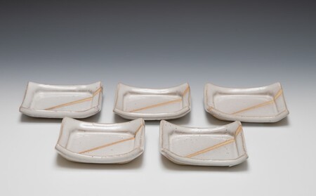 萩焼 豆皿5枚組 知明作|HG000456