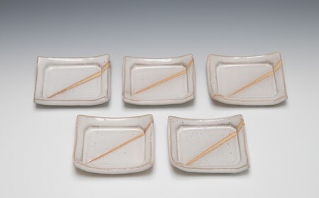 萩焼 豆皿5枚組 知明作|HG000456