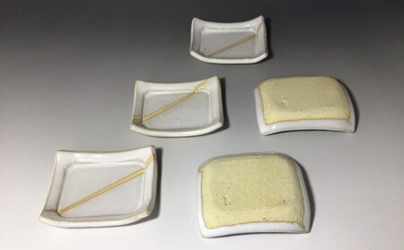 萩焼 豆皿5枚組 知明作|HG000456