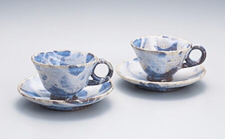 《萩焼》彩紫 ペア 珈琲器｜HG000476