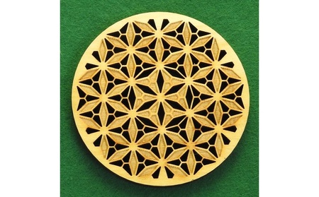 伝統文様コースター 北斎と光琳 桧製 6枚組|HG000577