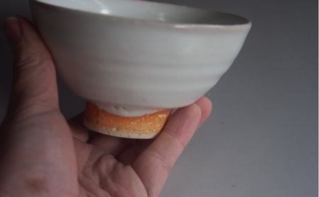 萩焼　8代佳炎作 白萩飯茶碗｜HG000611