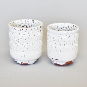 萩焼 梅花皮組湯呑「残雪」|HG000947