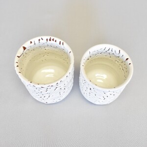 萩焼 梅花皮組湯呑「残雪」|HG000947