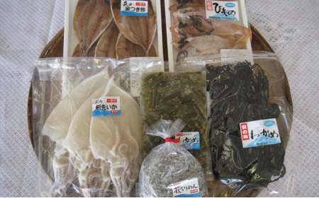 萩のおいしいお魚セット 6種 あじ のどぐろ イカ 一夜干し わかめ ちりめん｜HG001050